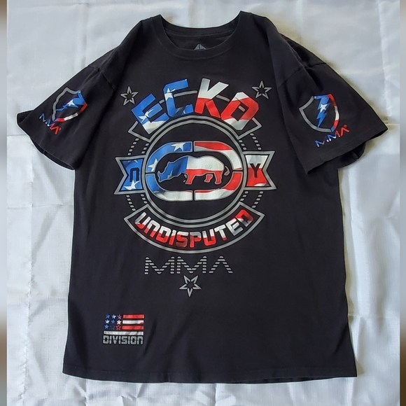 Eckō Unltd MMA Tshirt, Size Large, Black with Multicolor - Picture 3 of 9